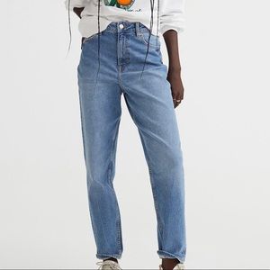 h&m high waisted mom jeans